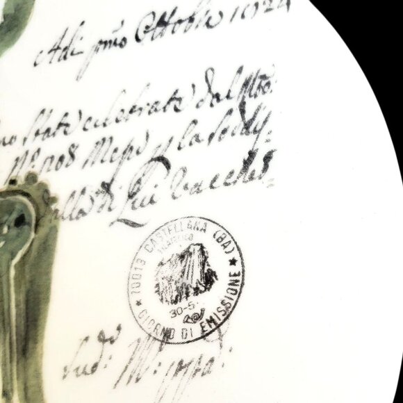 Opificio Etico Ceramic Cheese Antipasti Cutting Board Wine Theme Made in Italy - Picture 11 of 11